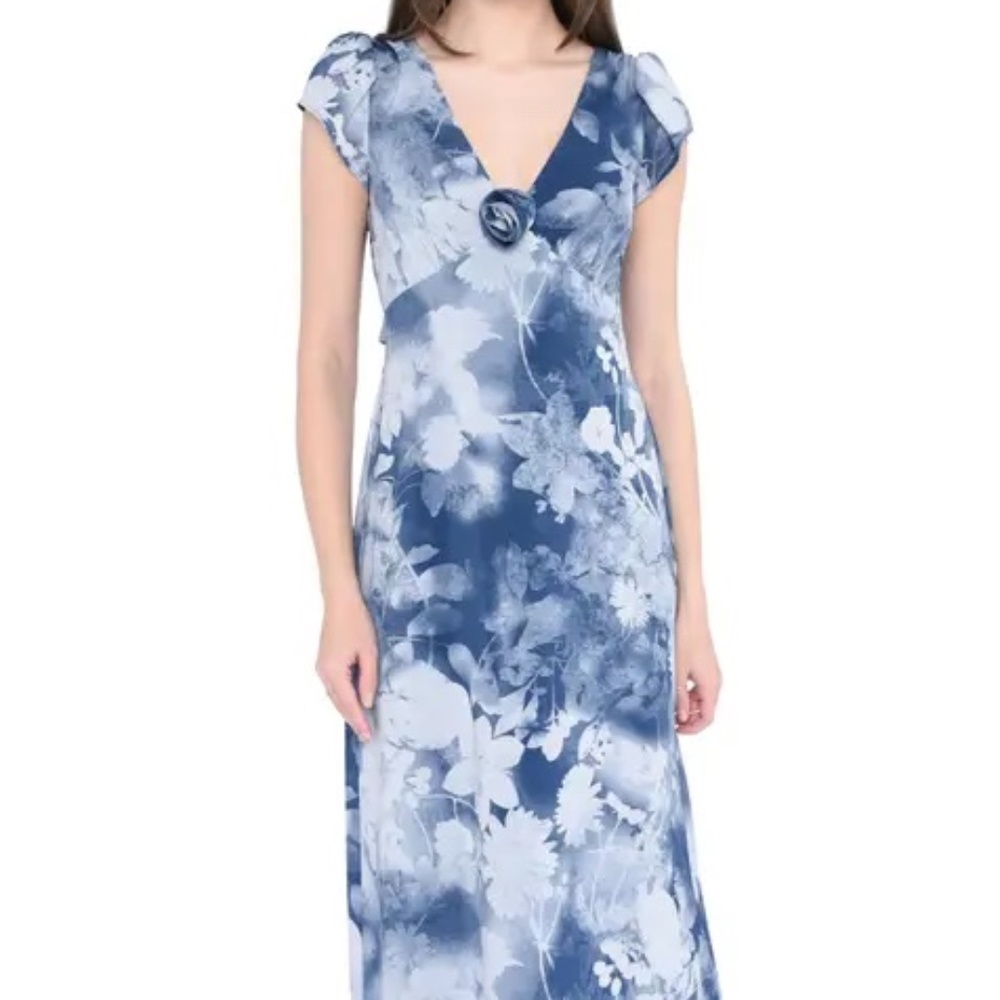Blue Floral Midi Dress from WAYF
